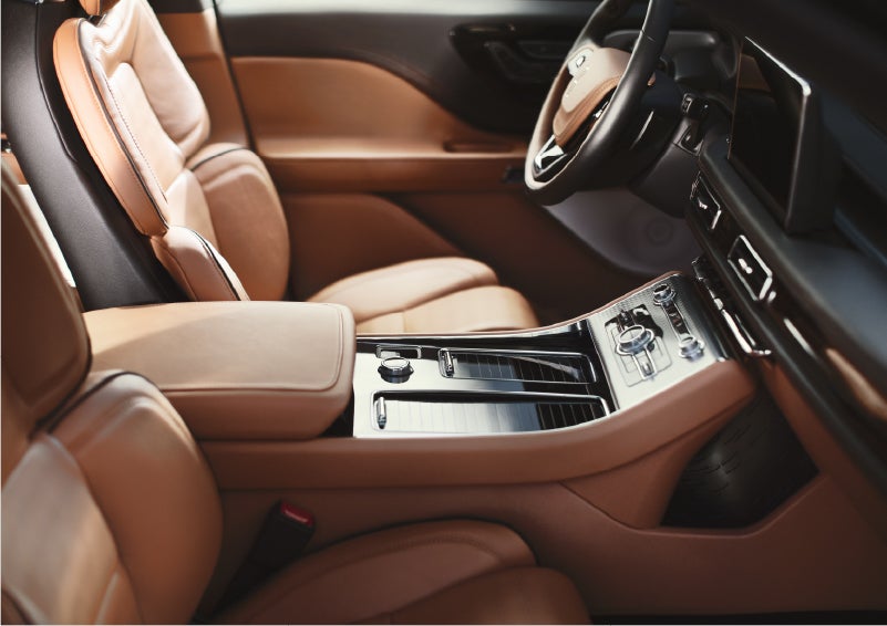 A 2023 Lincoln Aviator® Black Label model is shown in the Flight interior theme | Capital Lincoln of Wilmington in Wilmington NC