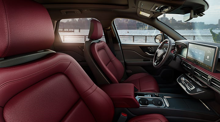 The available Perfect Position front seats in the 2024 Lincoln Corsair® SUV are shown. | Capital Lincoln of Wilmington in Wilmington NC