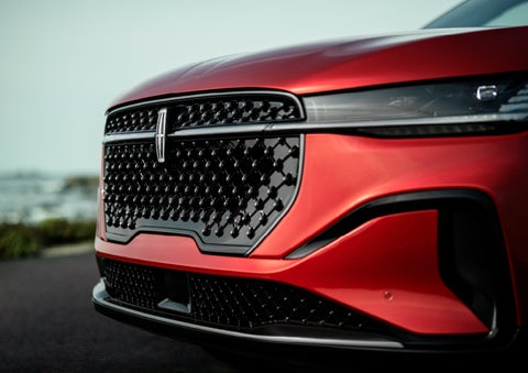 The sleek grille of a 2024 Lincoln Nautilus® SUV with the available Jet Appearance Package makes a bold statement. | Capital Lincoln of Wilmington in Wilmington NC